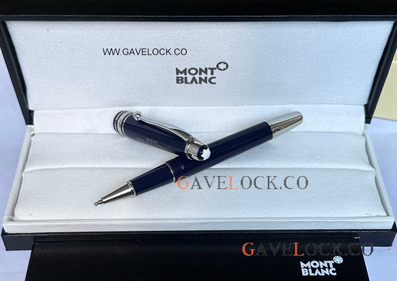 Best Mont blanc 100 Yrs Meisterstuck Midsize Rollerball Blue-Silver Pen
